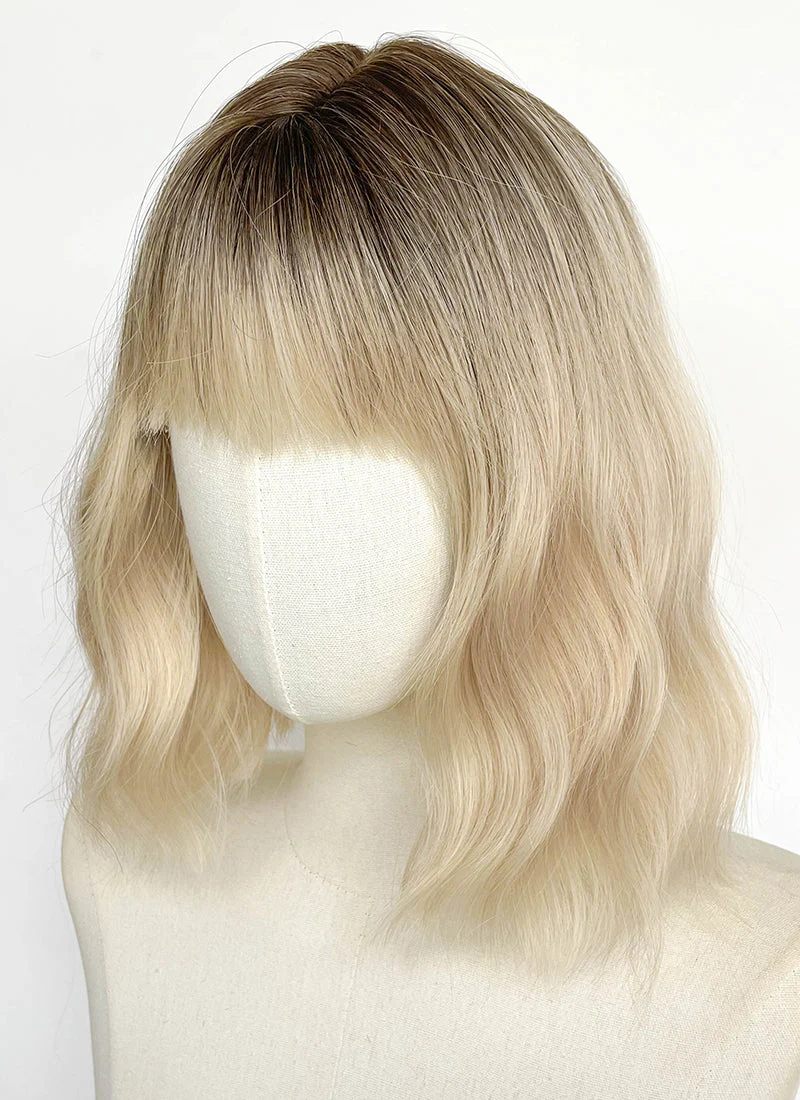 Blonde With Dark Roots Wavy Synthetic Wig CSX093 - Image 3