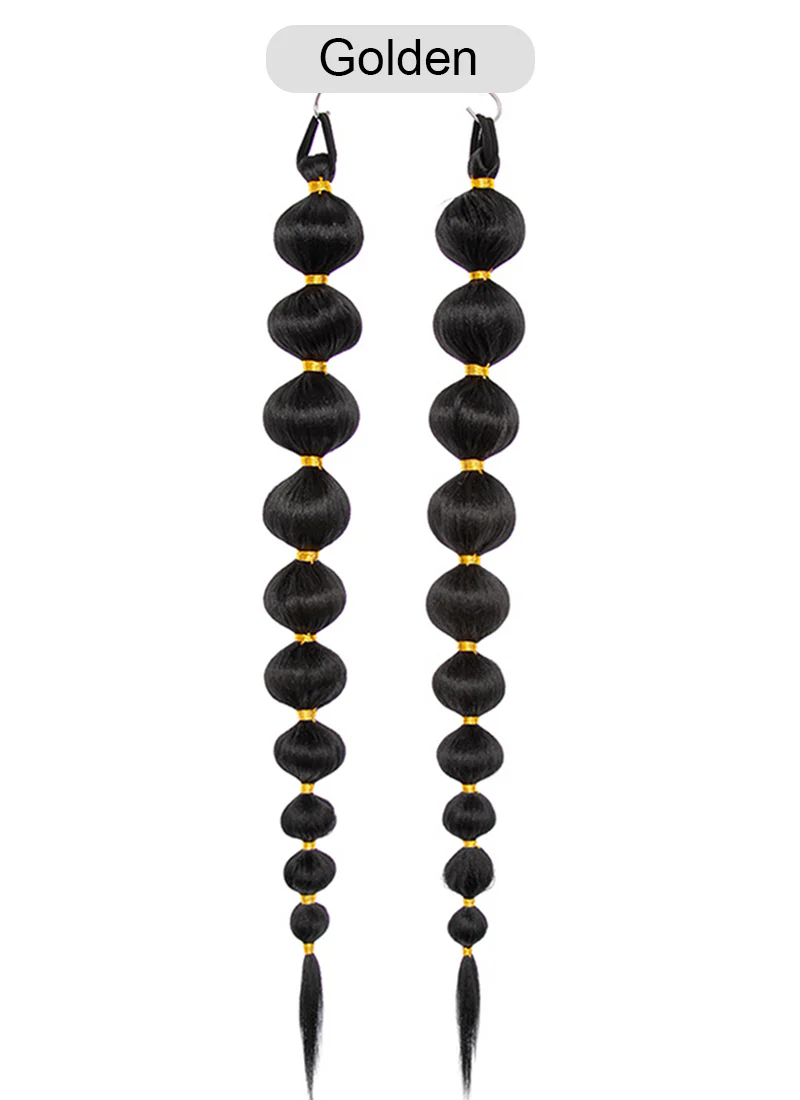 31" Festival Elastic Band Bubble Braid Synthetic Hair Ponytail Extension FP072 - Image 6