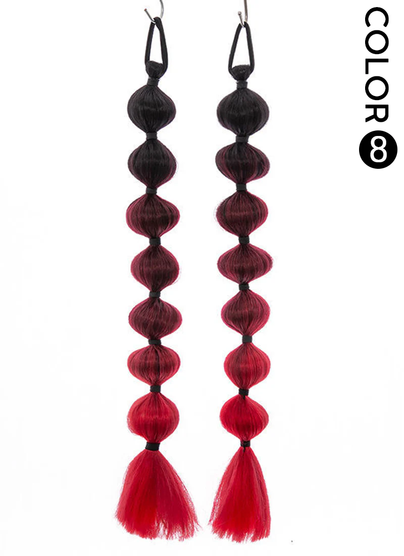 20" Festival Elastic Band Bubble Braid Synthetic Hair Ponytail Extension FP076 - Image 9
