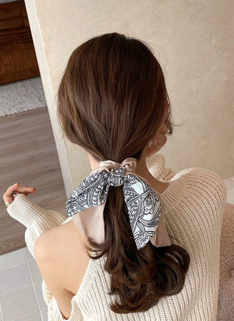 Bow Knot Silk Hair Tie - Image 6