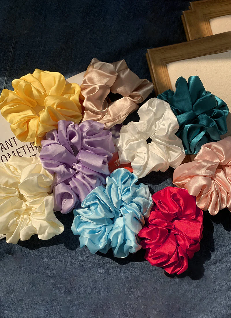 Plain Satin Scrunchie