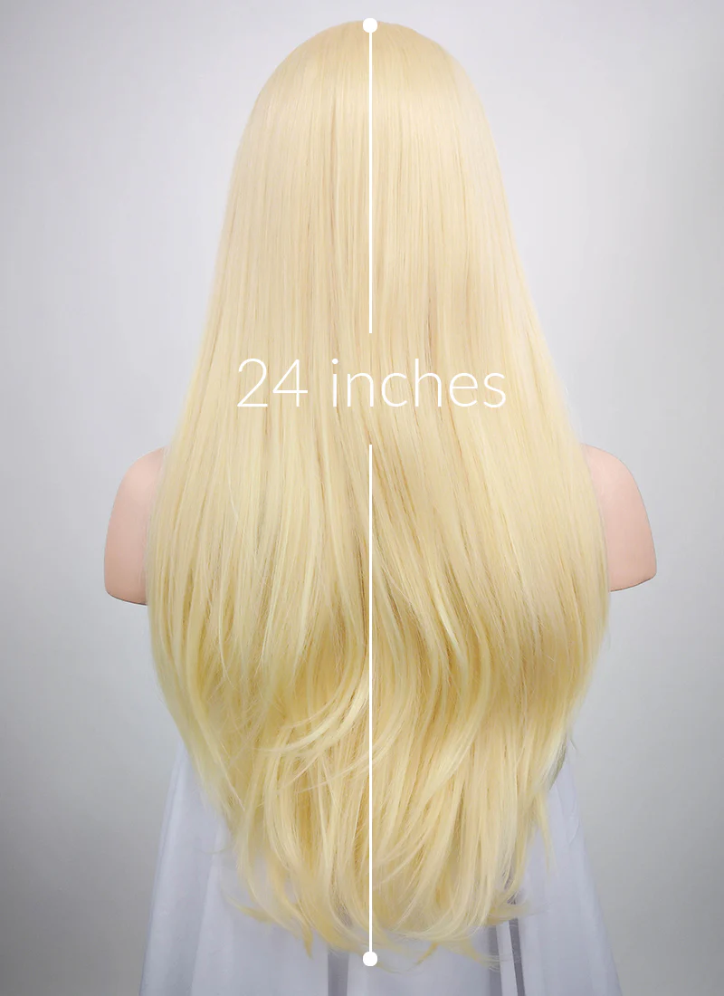 Straight Blonde Lace Front Synthetic Wig LF012 - Image 5