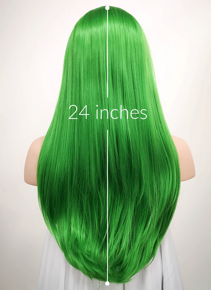 Straight Green Lace Front Synthetic Wig LF031 - Image 7