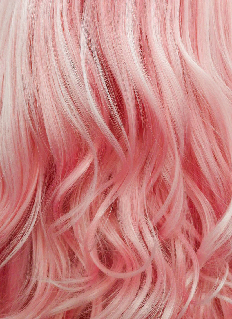 Wavy Pastel Pink Lace Front Synthetic Wig LF084 - Image 8