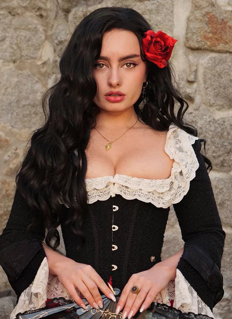 Wavy Natural Black Lace Front Synthetic Wig LF095 - Image 2