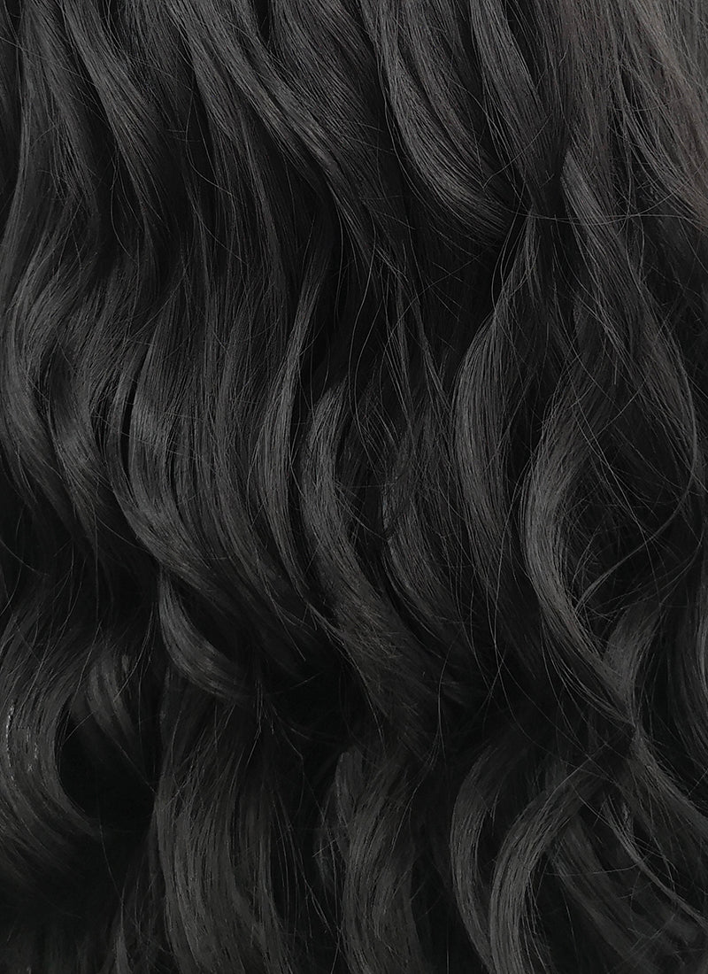 Wavy Natural Black Lace Front Synthetic Wig LF095 - Image 8