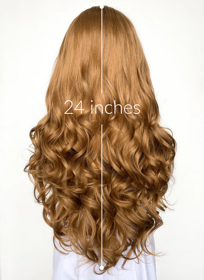 Chestnut Brown Wavy Lace Front Synthetic Wig LF109 - Image 8