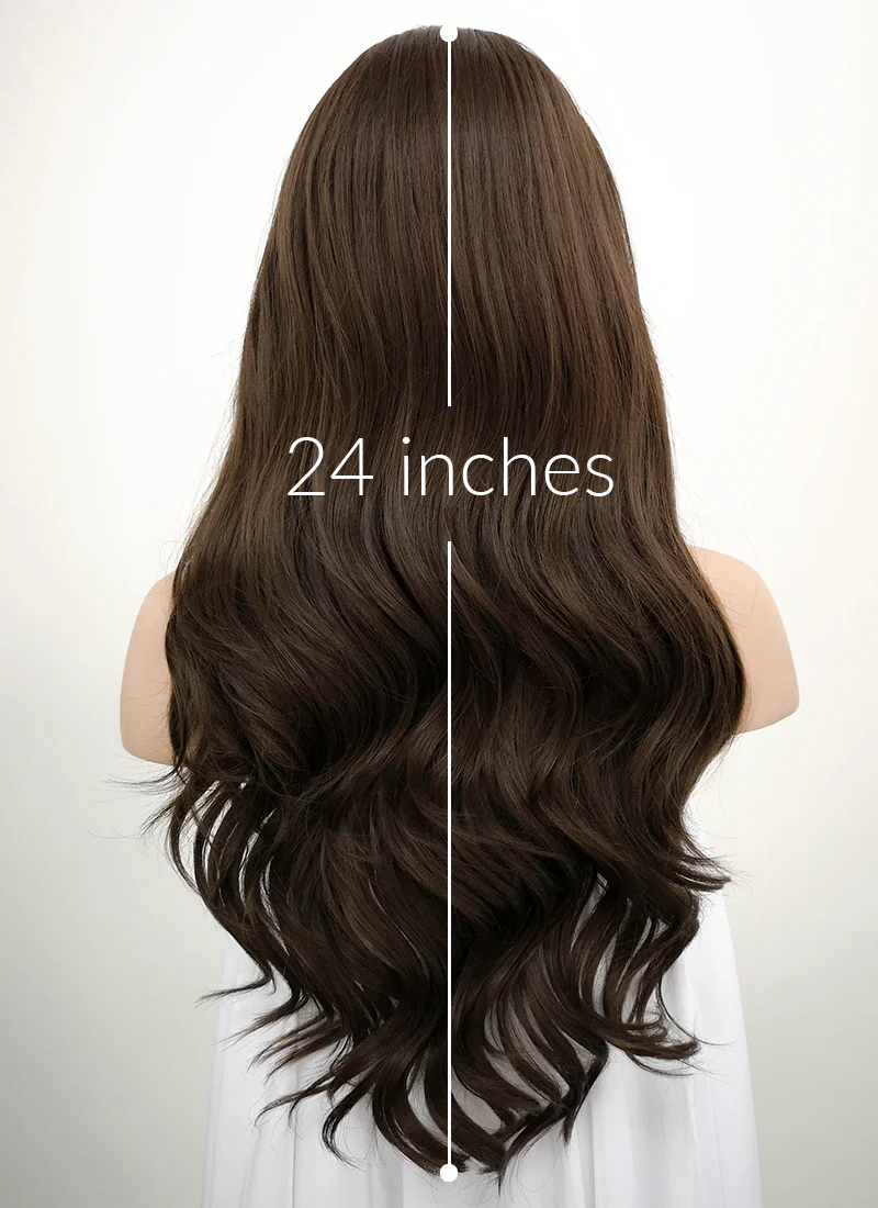 Brunette Wavy Lace Front Synthetic Wig LF117 - Image 7