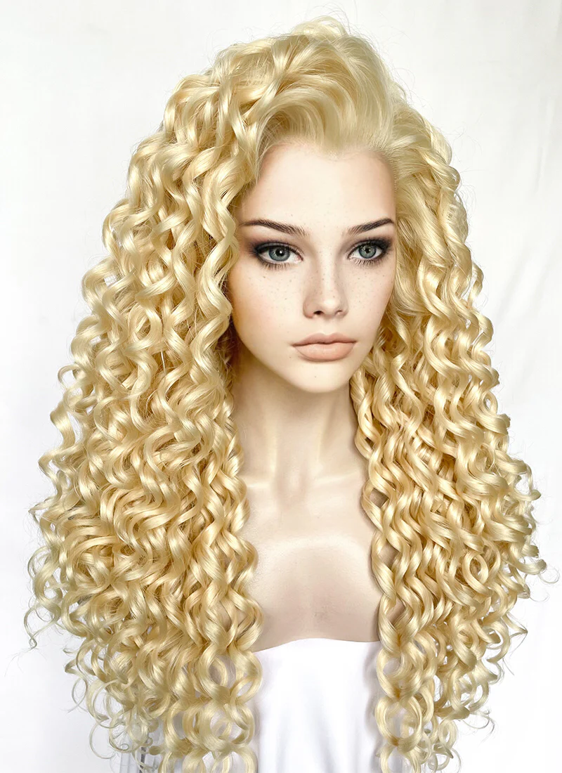 Blonde Curly Lace Front Synthetic Wig LF1322 - Image 3