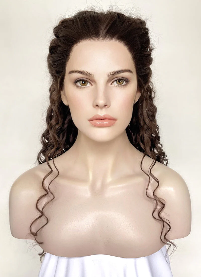 Star Wars Padme Amidala Brunette Braided Lace Front Synthetic Wig LF2144 - Image 2