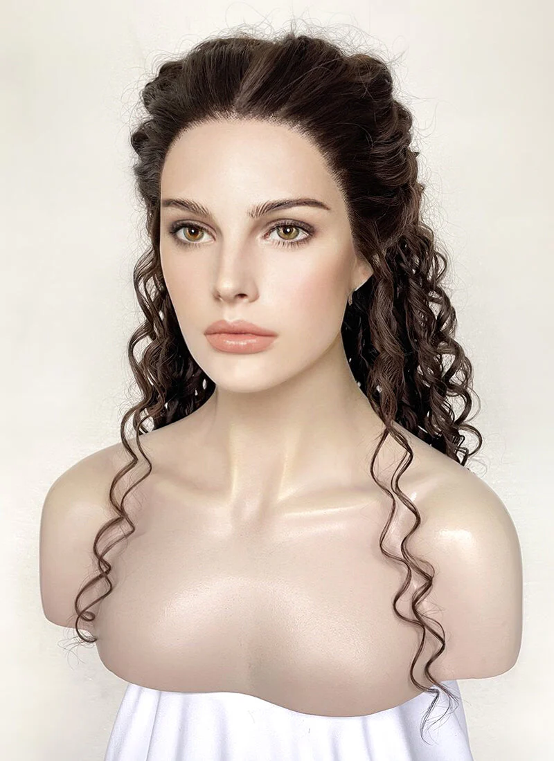 Star Wars Padme Amidala Brunette Braided Lace Front Synthetic Wig LF2144 - Image 3