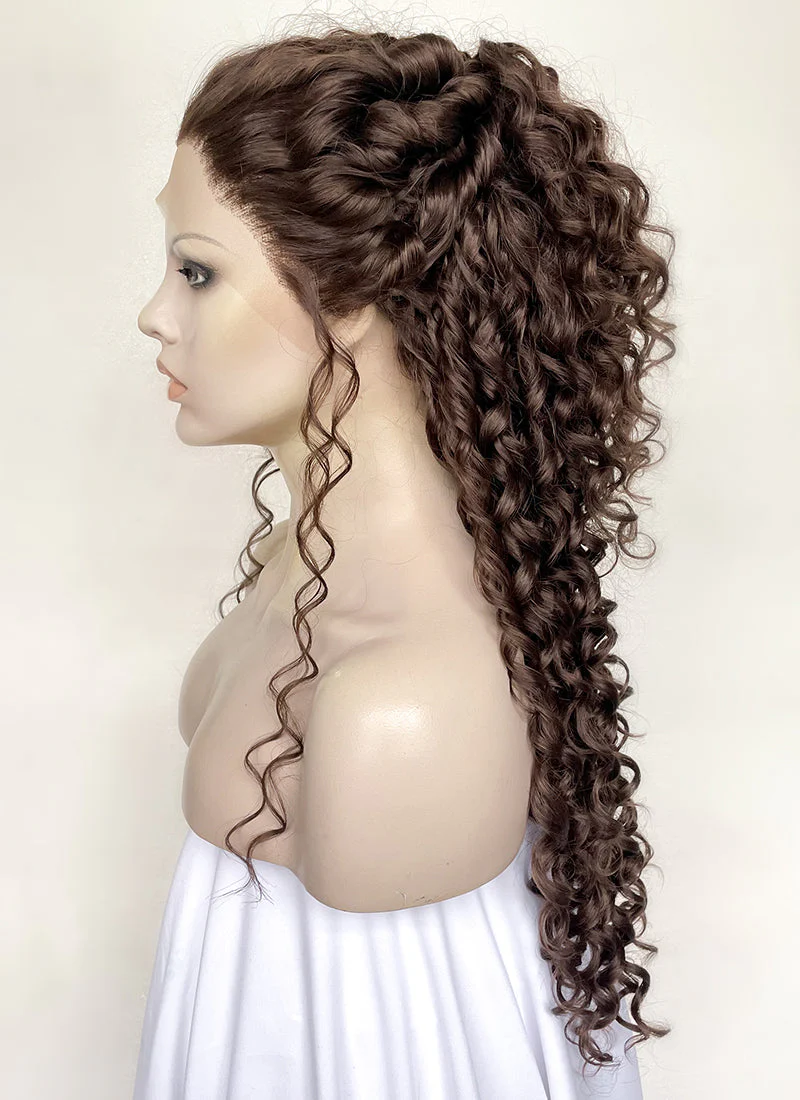 Star Wars Padme Amidala Brunette Braided Lace Front Synthetic Wig LF2144 - Image 4