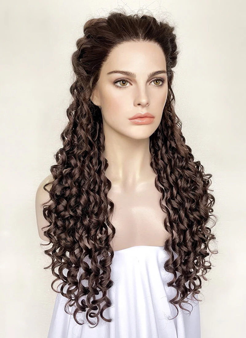 Star Wars Padme Amidala Brunette Braided Lace Front Synthetic Wig LF2144 - Image 8