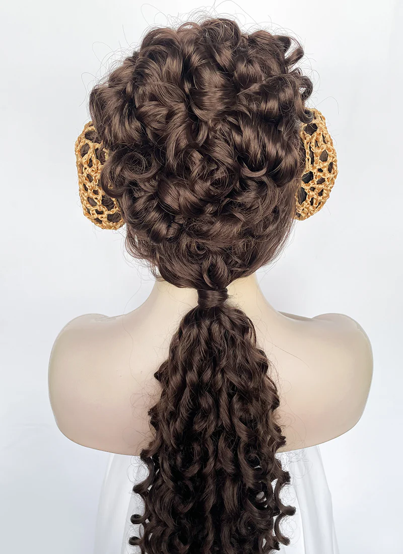 Star Wars Padme Amidala Brunette Braided Lace Front Synthetic Wig LF2145 - Image 11