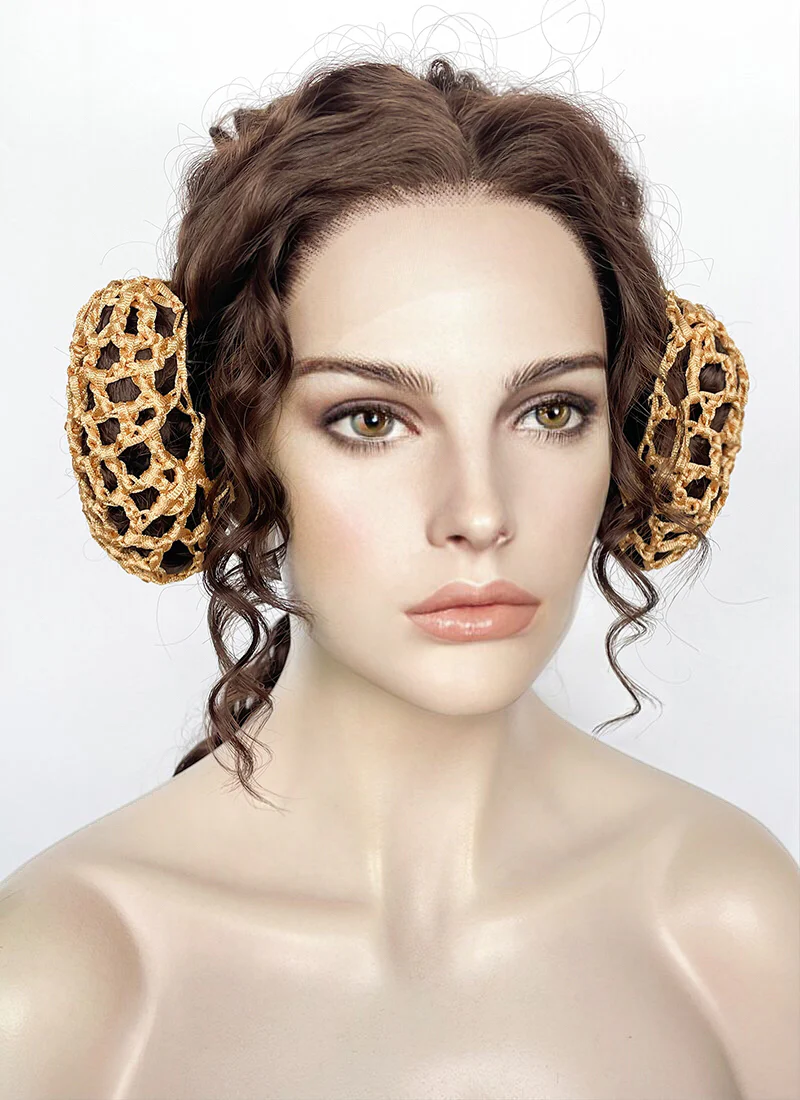 Star Wars Padme Amidala Brunette Braided Lace Front Synthetic Wig LF2145 - Image 8
