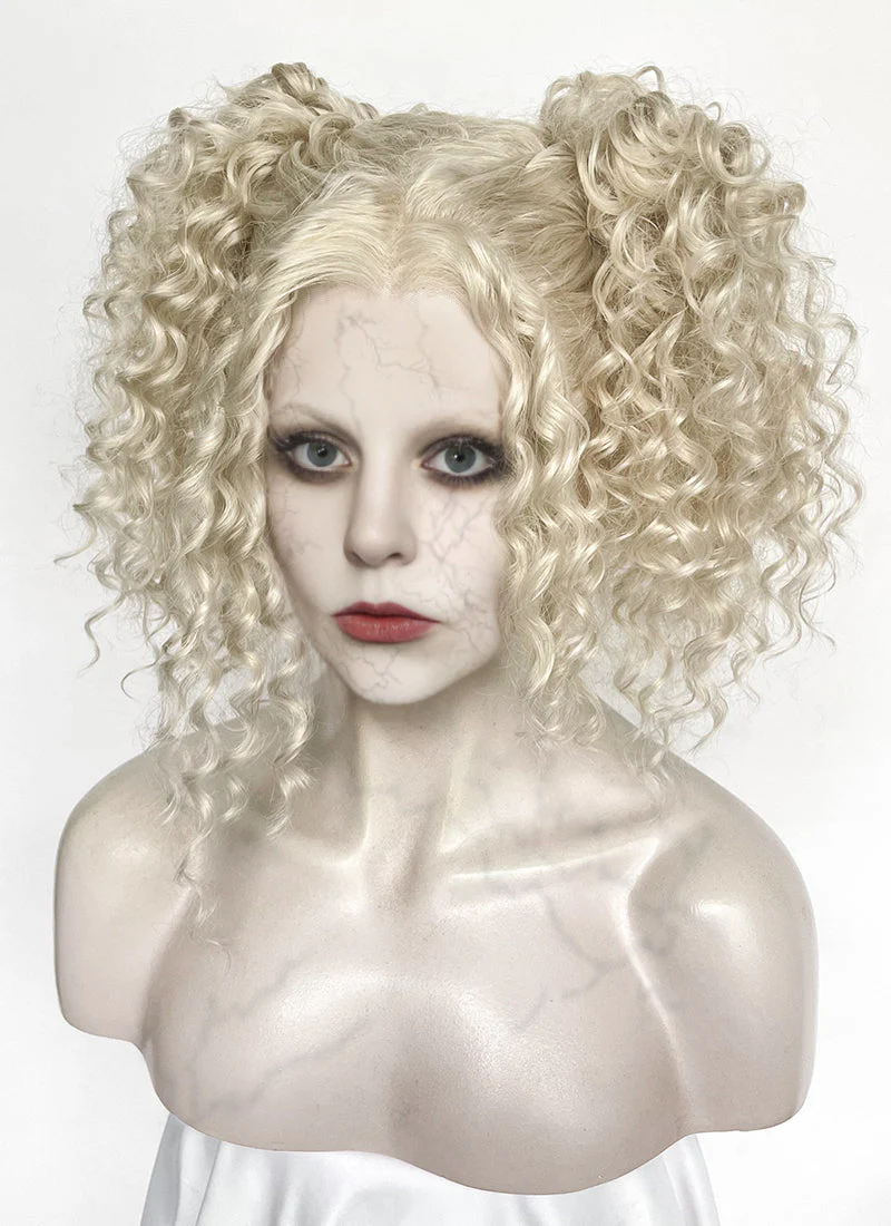 Lady Gaga The Dead Dance Ash Blonde Braided Lace Front Synthetic Wig LF2178 - Image 3