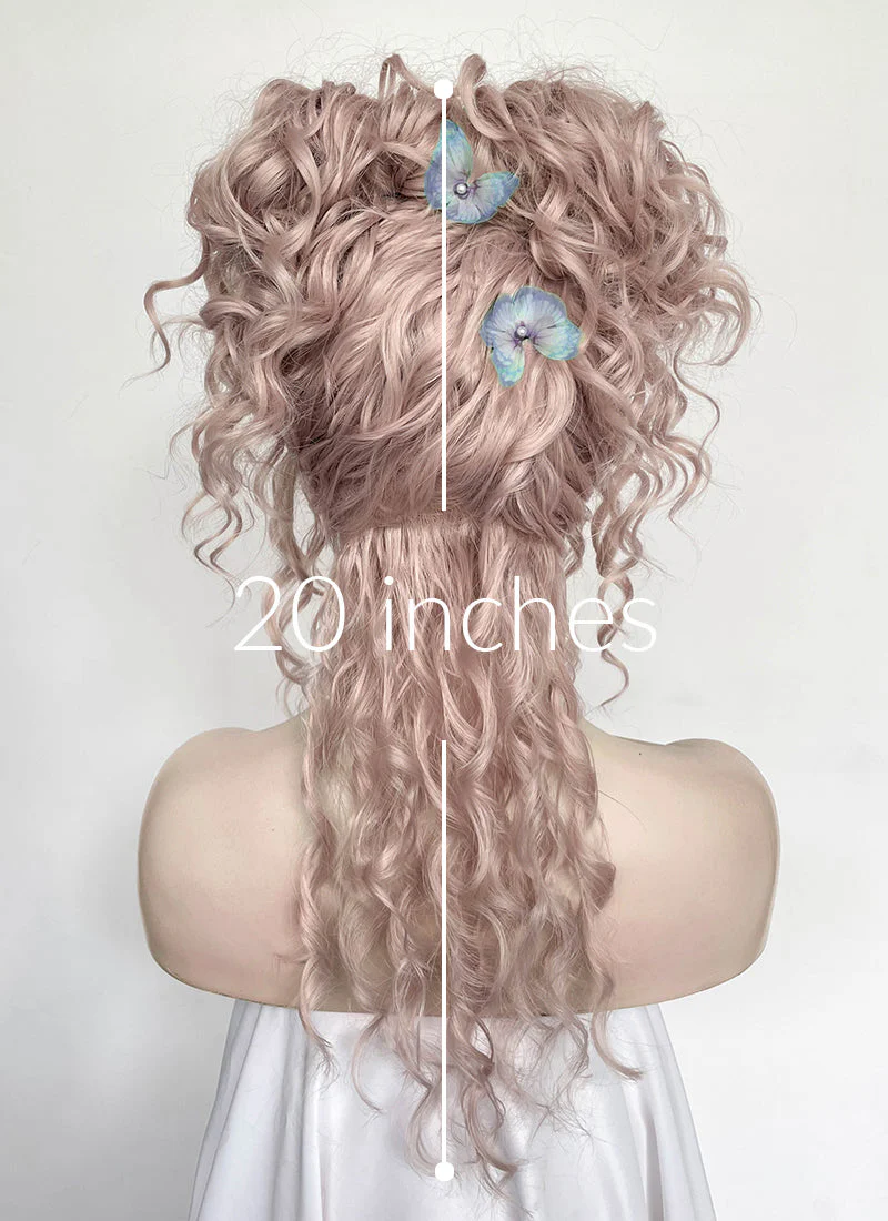 Wednesday Enid Sinclair Gala Pastel Pale Plum Braided Lace Front Synthetic Wig LF2180 - Image 2