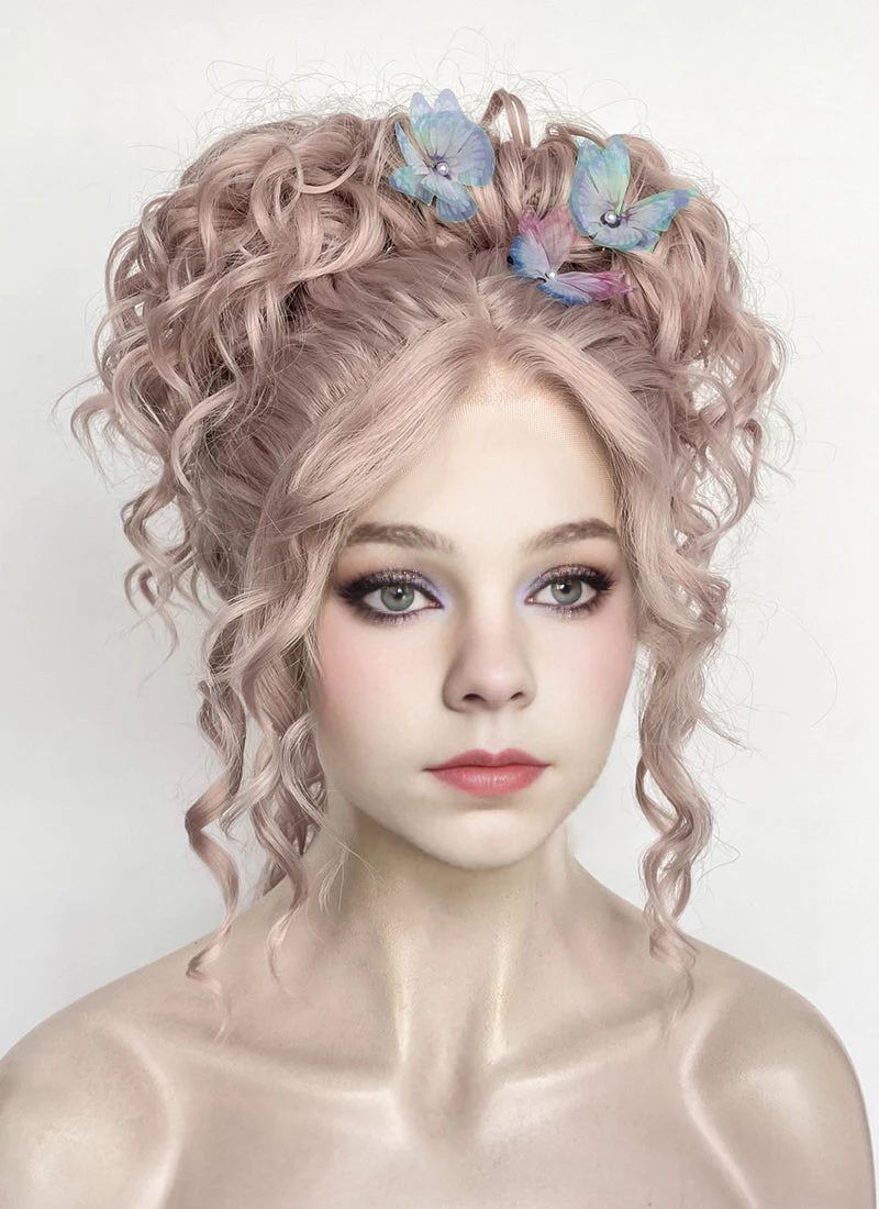Wednesday Enid Sinclair Gala Pastel Pale Plum Braided Lace Front Synthetic Wig LF2180 - Image 4
