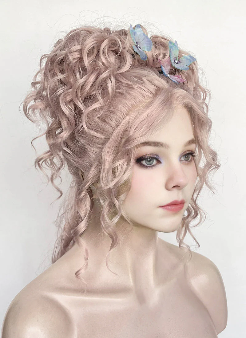 Wednesday Enid Sinclair Gala Pastel Pale Plum Braided Lace Front Synthetic Wig LF2180 - Image 5