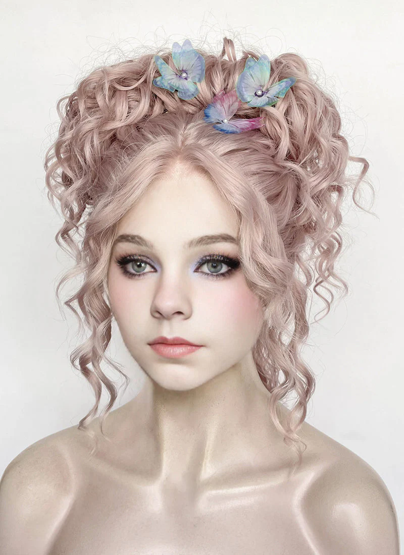 Wednesday Enid Sinclair Gala Pastel Pale Plum Braided Lace Front Synthetic Wig LF2180 - Image 6