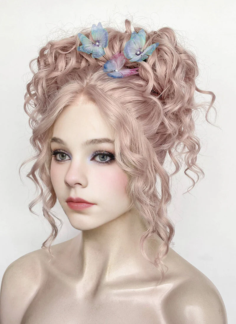 Wednesday Enid Sinclair Gala Pastel Pale Plum Braided Lace Front Synthetic Wig LF2180 - Image 7