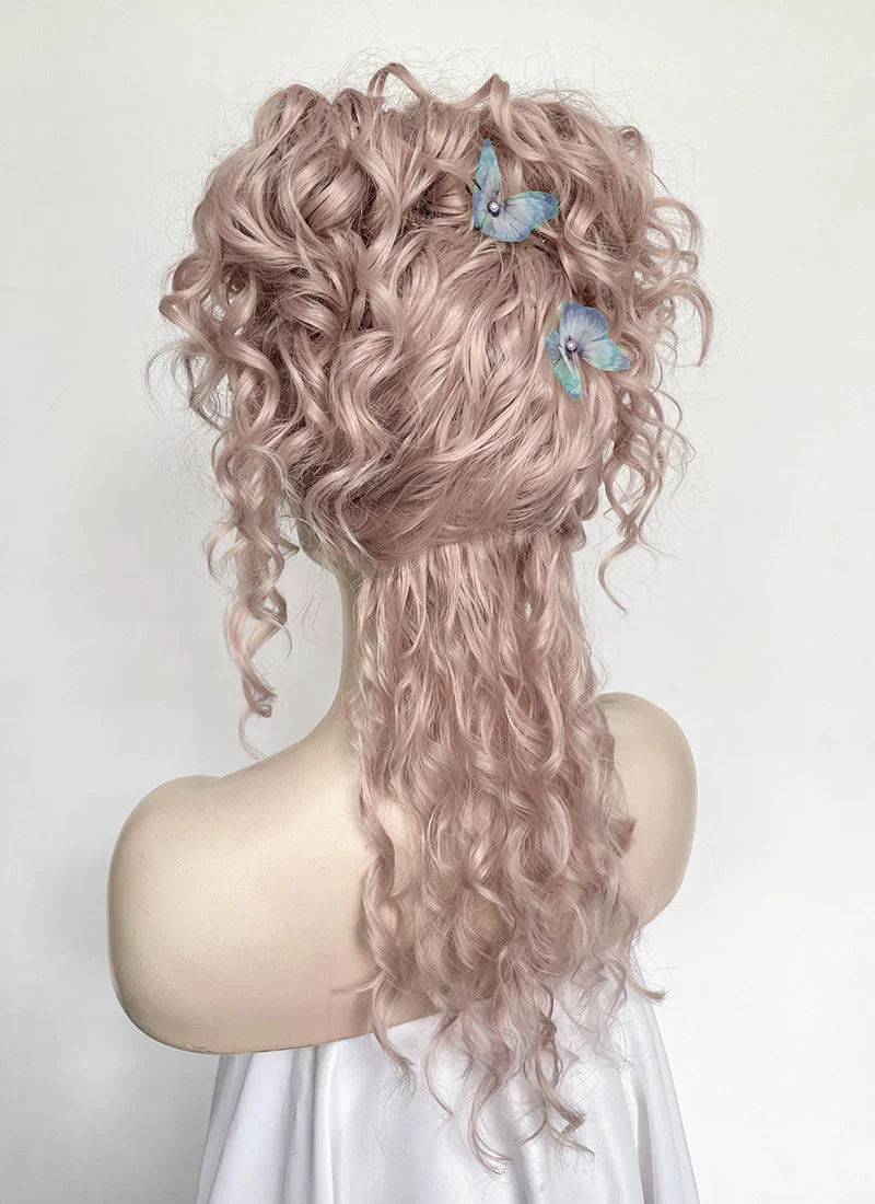 Wednesday Enid Sinclair Gala Pastel Pale Plum Braided Lace Front Synthetic Wig LF2180 - Image 9