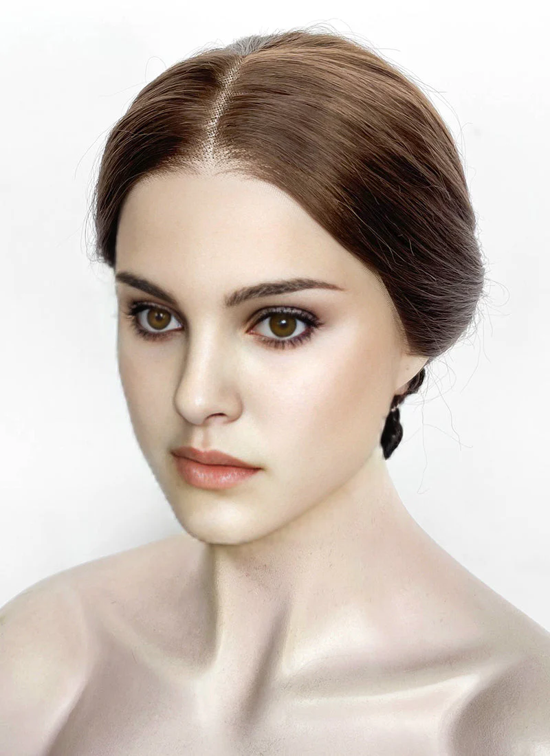Star Wars Padme Amidala Brunette Braided Lace Front Synthetic Wig LF2181 - Image 4