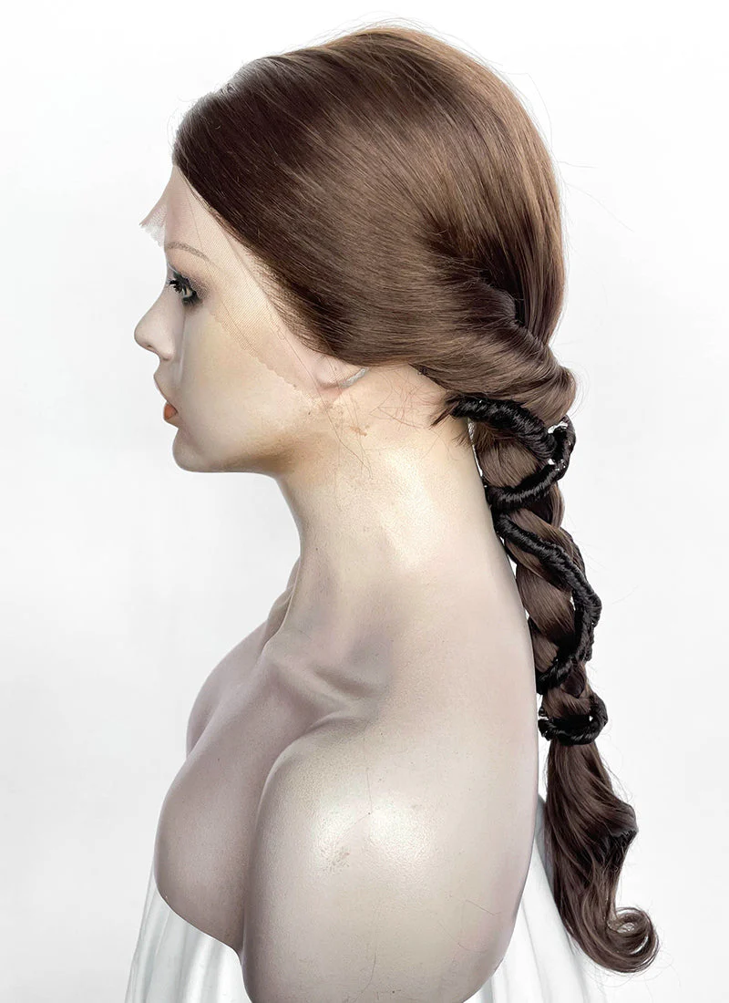 Star Wars Padme Amidala Brunette Braided Lace Front Synthetic Wig LF2181 - Image 6
