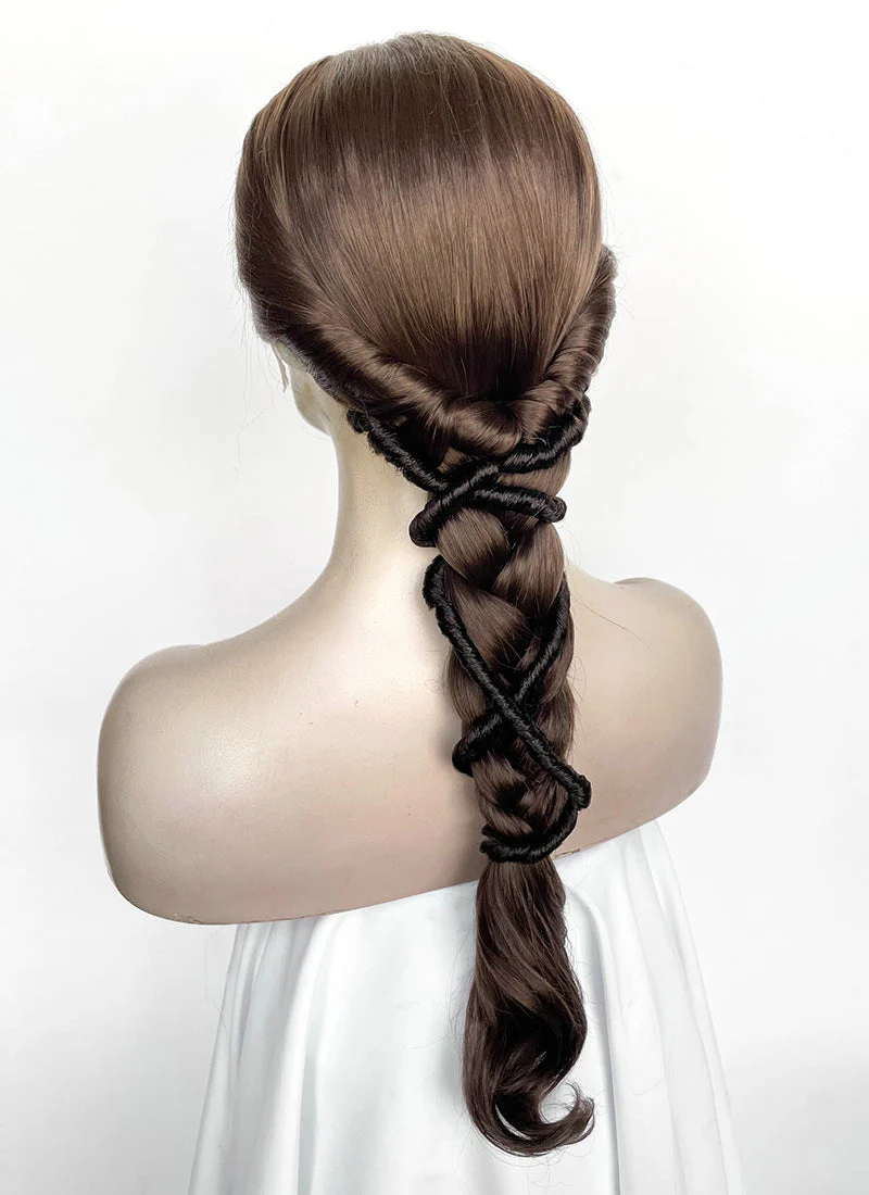 Star Wars Padme Amidala Brunette Braided Lace Front Synthetic Wig LF2181 - Image 8