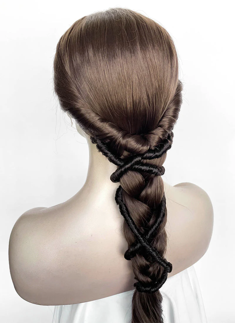 Star Wars Padme Amidala Brunette Braided Lace Front Synthetic Wig LF2181 - Image 9