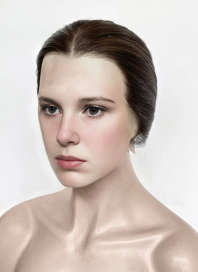 Stranger Things Eleven Brunette Braided Lace Front Synthetic Wig LF2183 - Image 5