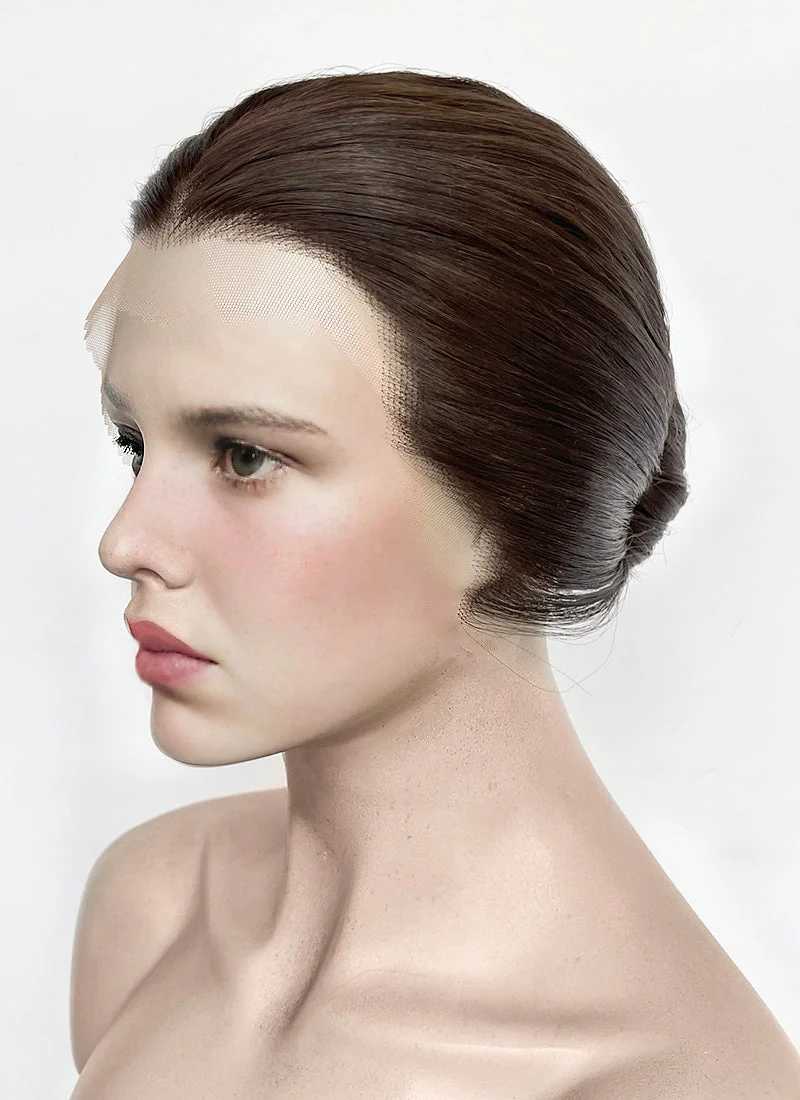 Stranger Things Eleven Brunette Braided Lace Front Synthetic Wig LF2183 - Image 6