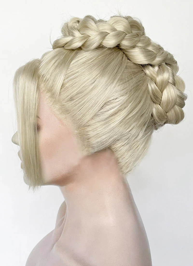 Grey Braided Lace Front Synthetic Wig LF2184 - Image 11