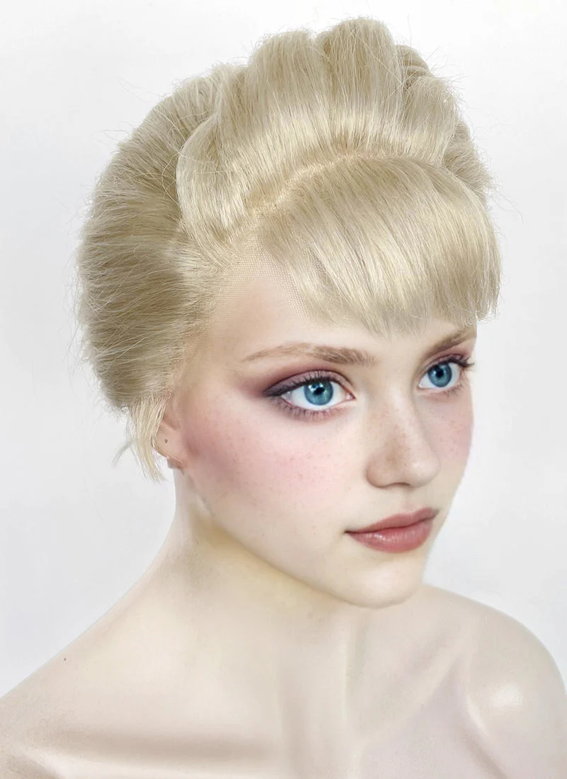 Frozen Elsa Pastel Ash Blonde Braided Lace Front Synthetic Wig LF2186 - Image 3