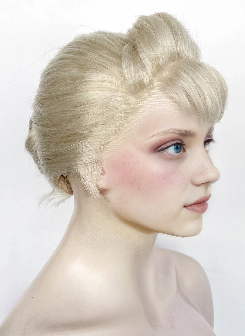 Frozen Elsa Pastel Ash Blonde Braided Lace Front Synthetic Wig LF2186 - Image 4