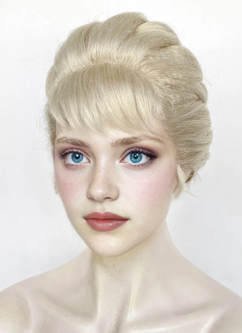 Frozen Elsa Pastel Ash Blonde Braided Lace Front Synthetic Wig LF2186 - Image 5