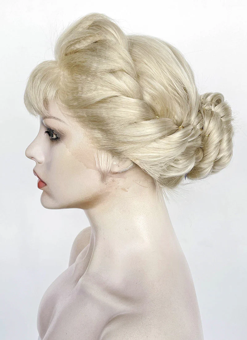 Frozen Elsa Pastel Ash Blonde Braided Lace Front Synthetic Wig LF2186 - Image 8
