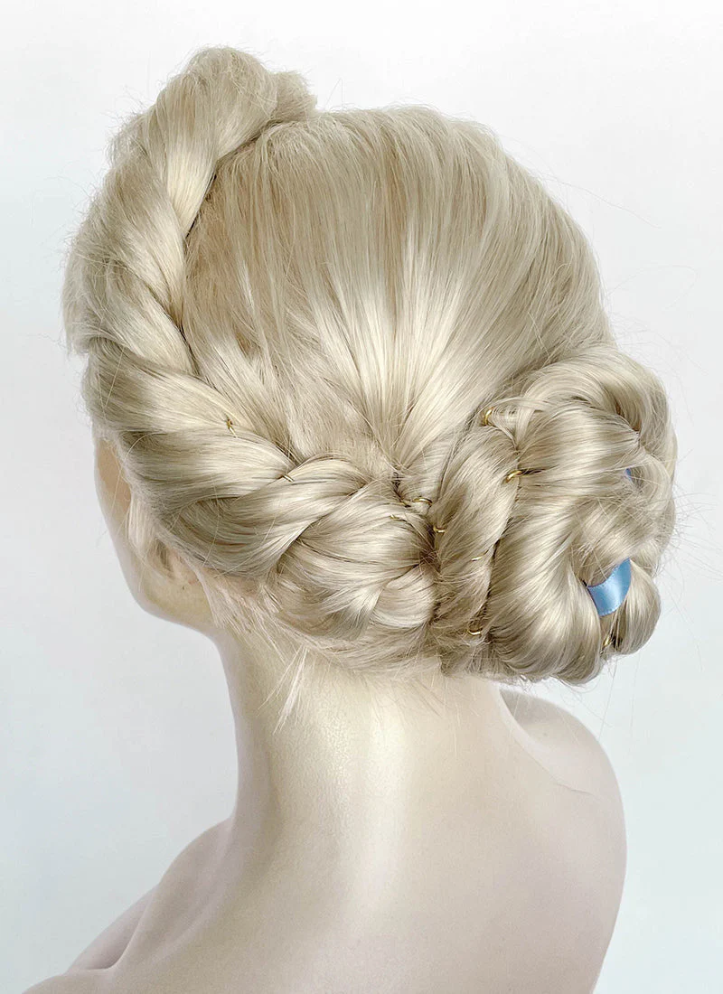 Frozen Elsa Pastel Ash Blonde Braided Lace Front Synthetic Wig LF2186 - Image 9