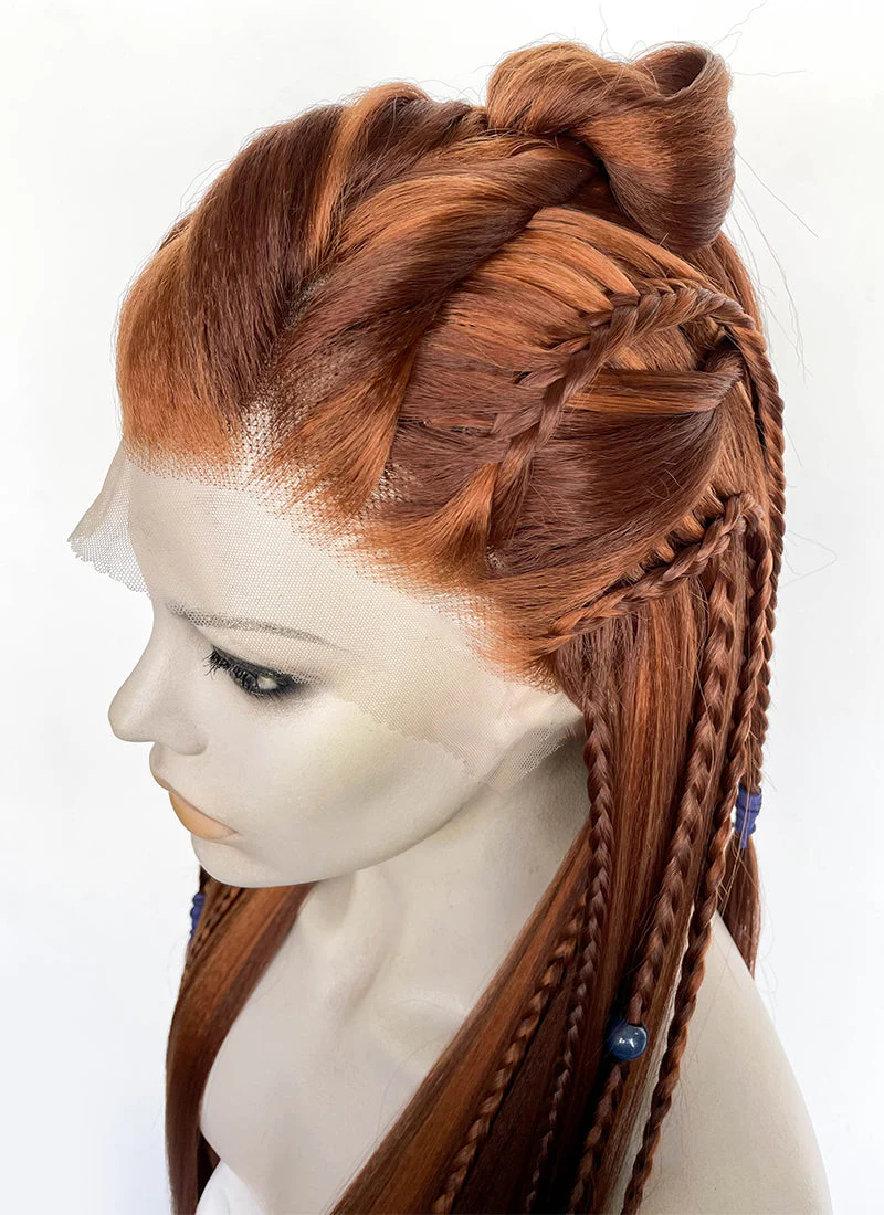 Horizon Aloy Mixed Ginger Braided Lace Front Synthetic Wig LF2190 - Image 10