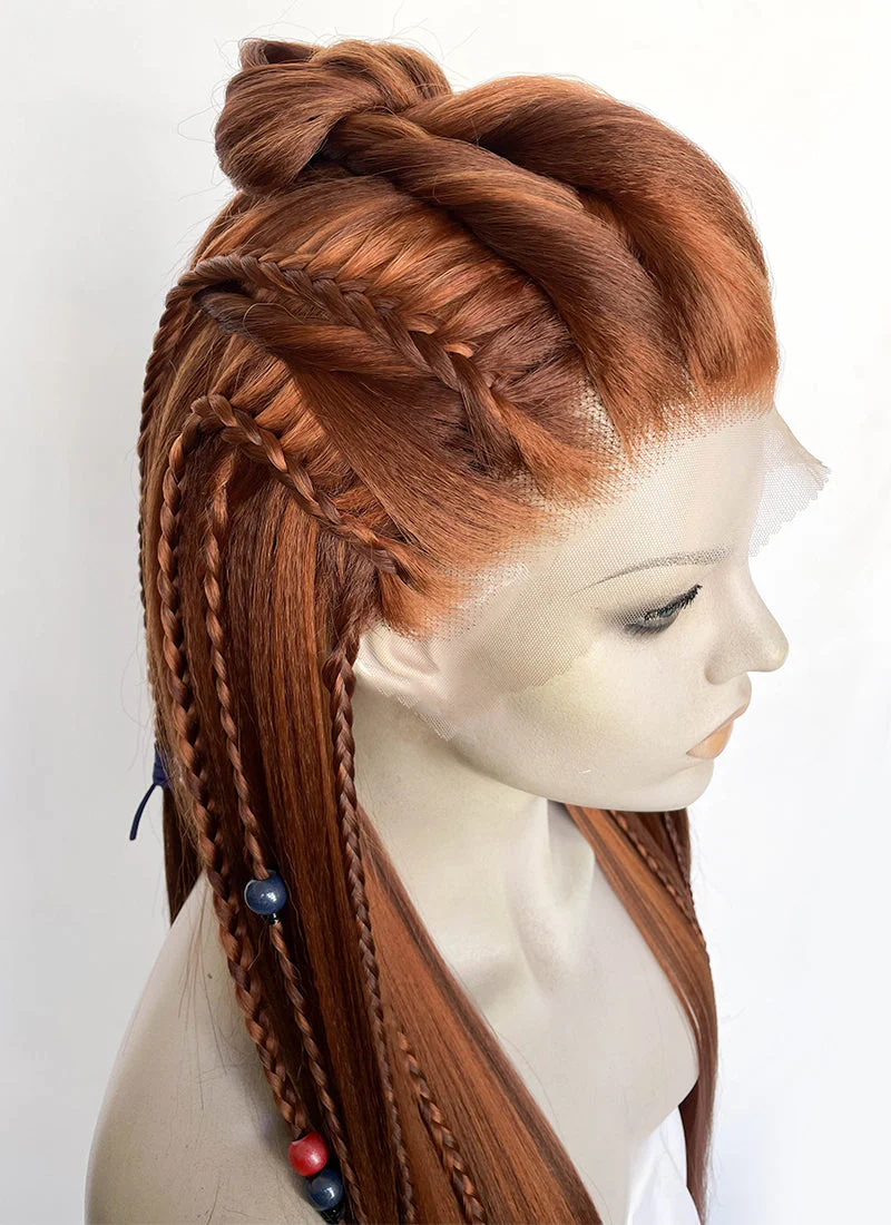 Horizon Aloy Mixed Ginger Braided Lace Front Synthetic Wig LF2190 - Image 11