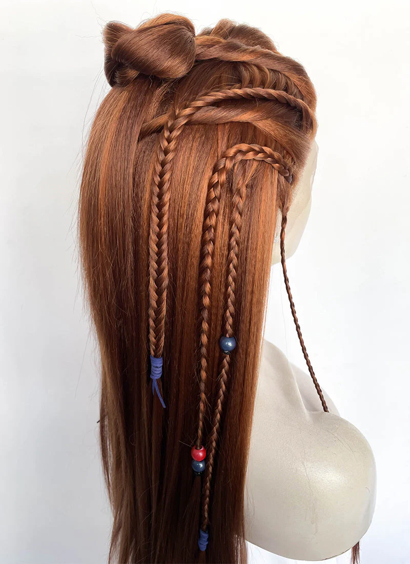 Horizon Aloy Mixed Ginger Braided Lace Front Synthetic Wig LF2190 - Image 17