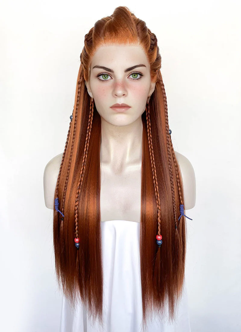 Horizon Aloy Mixed Ginger Braided Lace Front Synthetic Wig LF2190 - Image 2