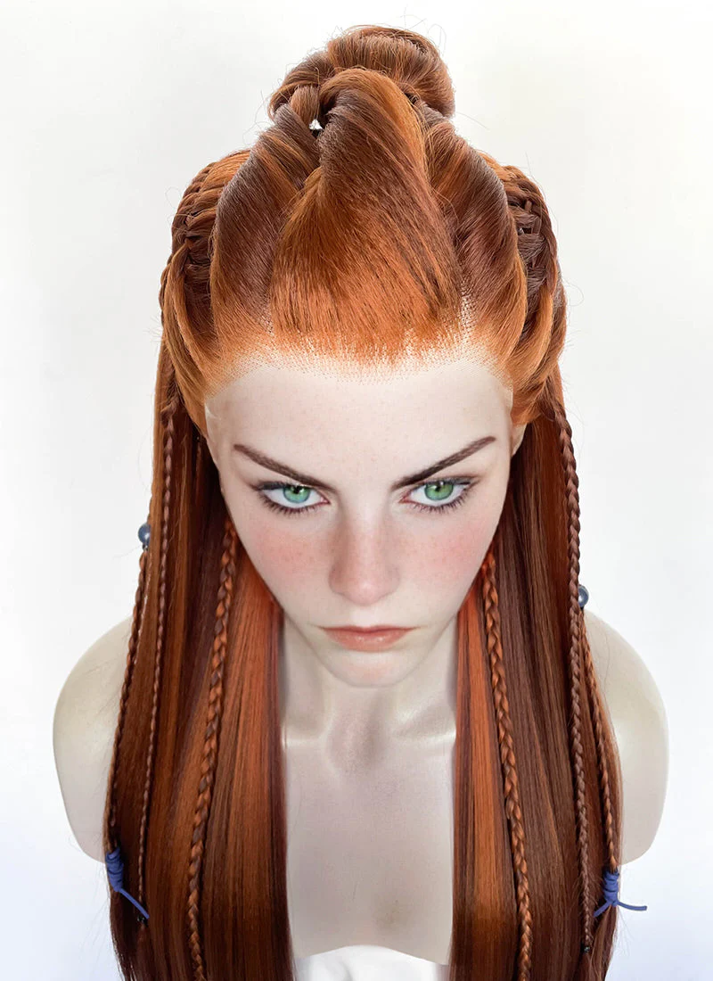 Horizon Aloy Mixed Ginger Braided Lace Front Synthetic Wig LF2190 - Image 3