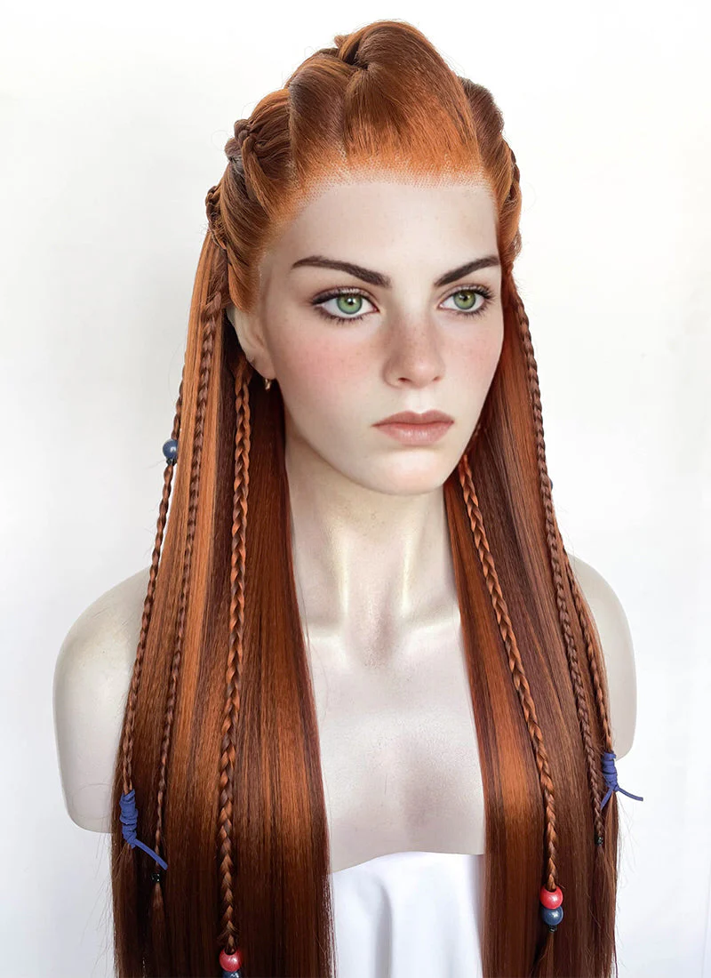 Horizon Aloy Mixed Ginger Braided Lace Front Synthetic Wig LF2190 - Image 5
