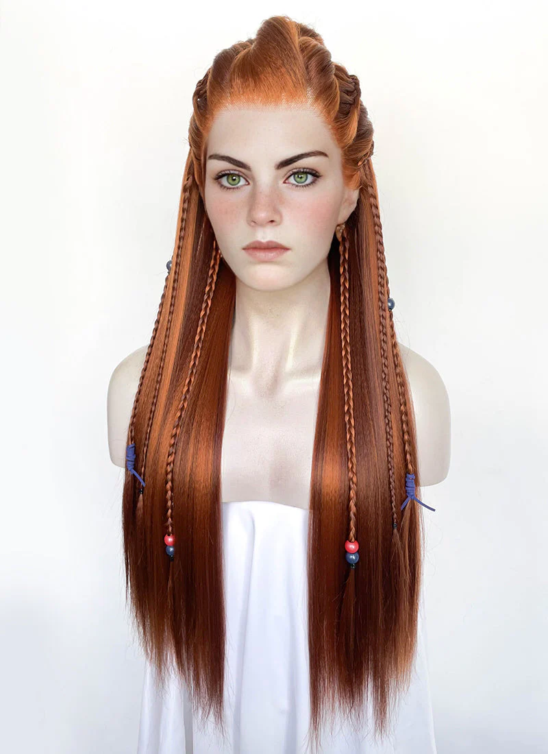 Horizon Aloy Mixed Ginger Braided Lace Front Synthetic Wig LF2190 - Image 6
