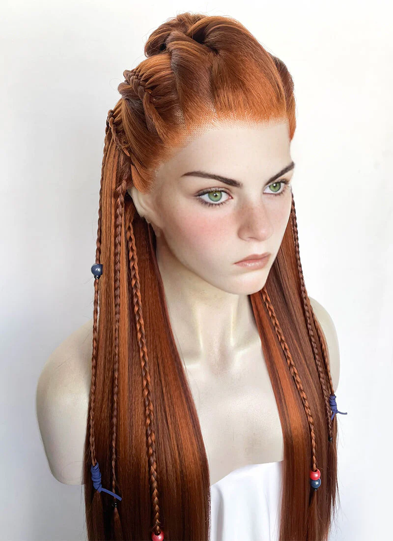 Horizon Aloy Mixed Ginger Braided Lace Front Synthetic Wig LF2190 - Image 7