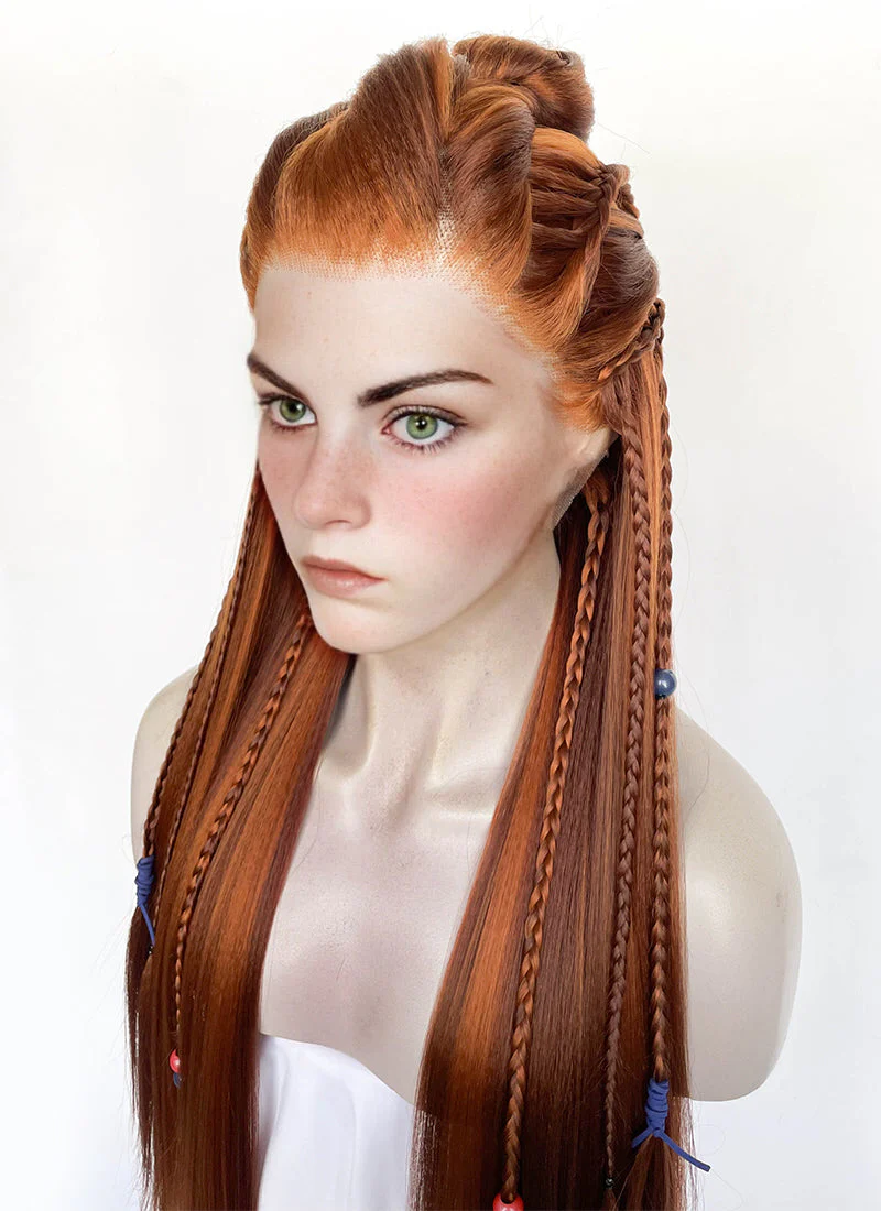 Horizon Aloy Mixed Ginger Braided Lace Front Synthetic Wig LF2190 - Image 8