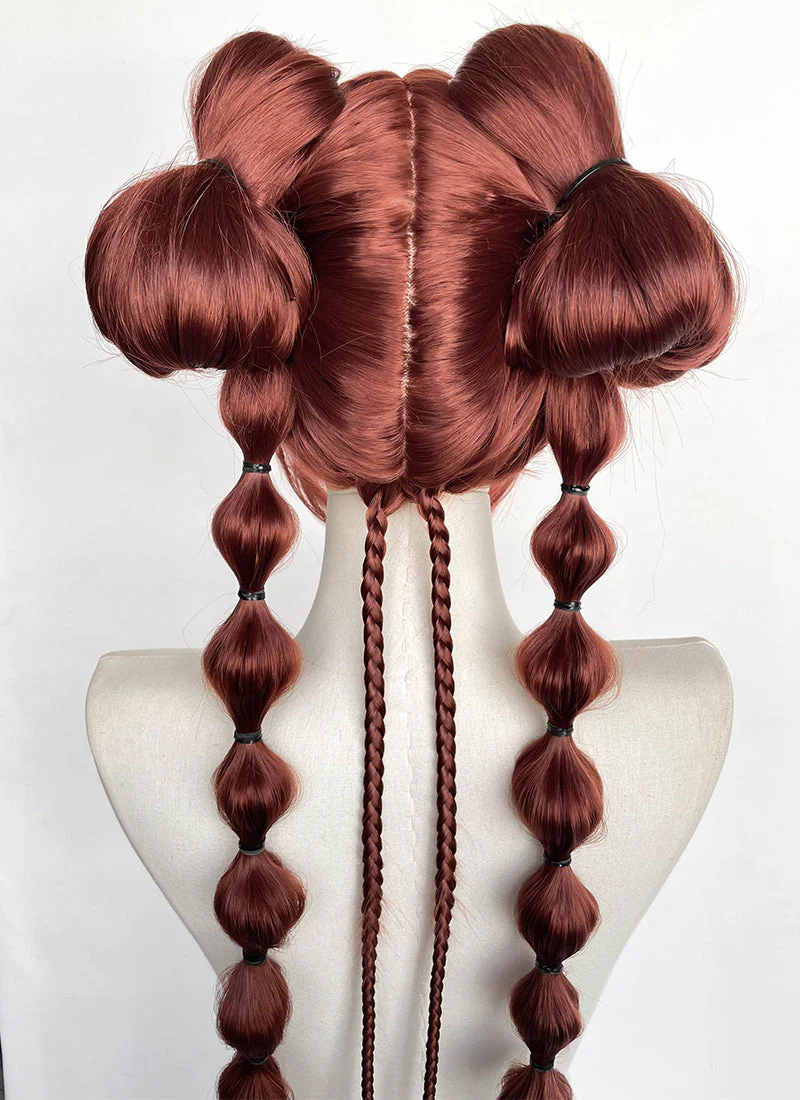 Clair Obscur: Expedition 33 DLC "Esquie" Maelle Auburn Braided Lace Front Synthetic Wig LF2192 - Image 12