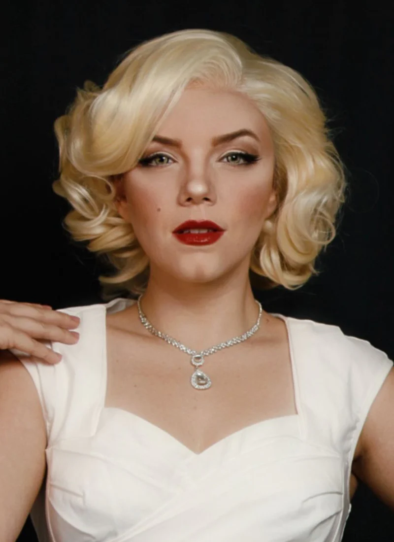 Light Blonde Curly Bob Lace Front Synthetic Wig LF235 - Image 2