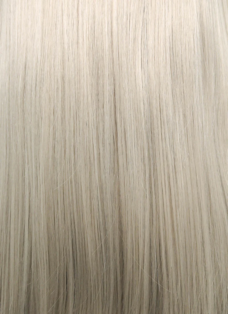 Pastel Blondish Grey Straight Lace Front Synthetic Wig LF238 - Image 9